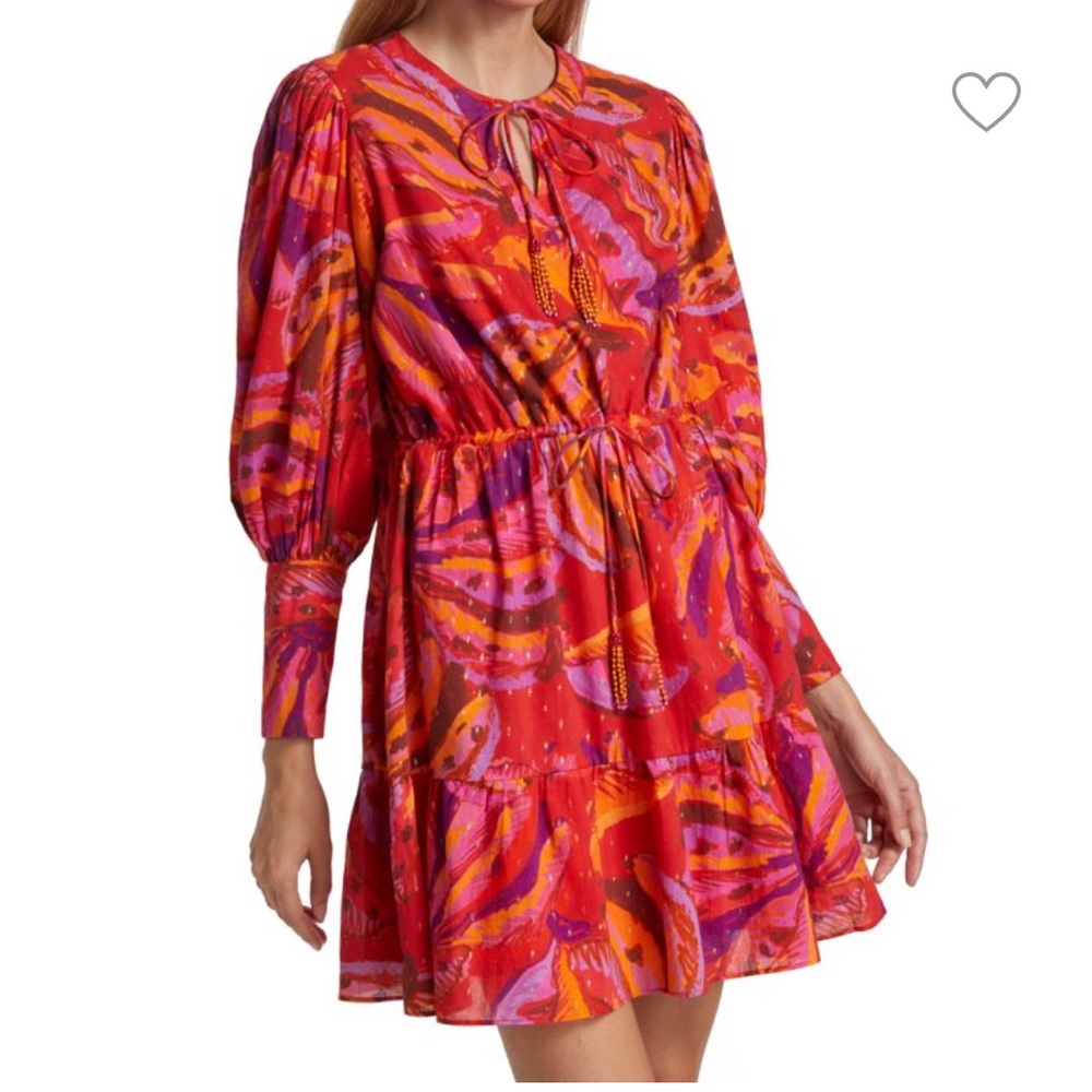 Vibrant Red and Orange Women's Dress